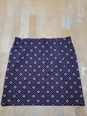 Cato Women's Navy Blue  Patterned Skirt